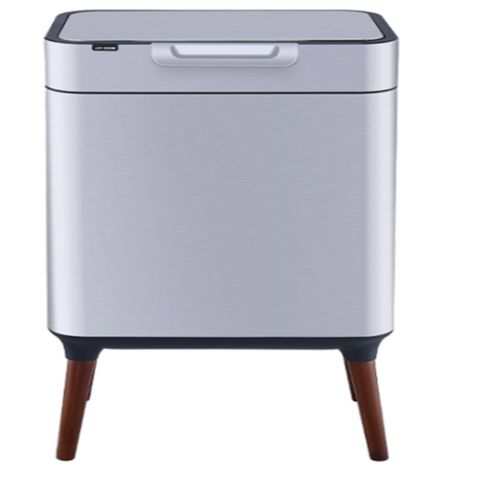 Sensor dust bin with wooden leg from mmcis china