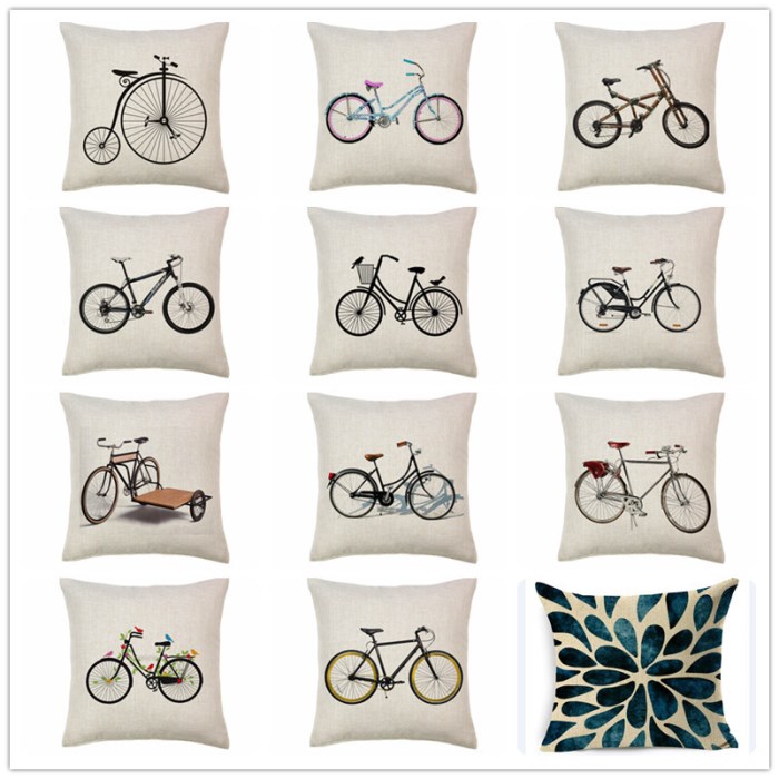 cushion with bicycle Square from mmcis china