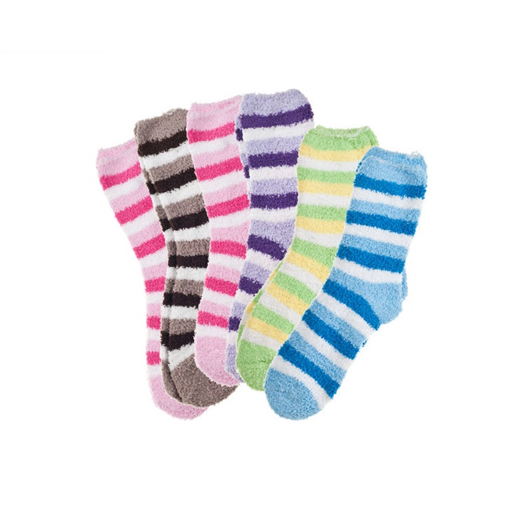 Women socks  with stripe Coral fleece from MMCIS