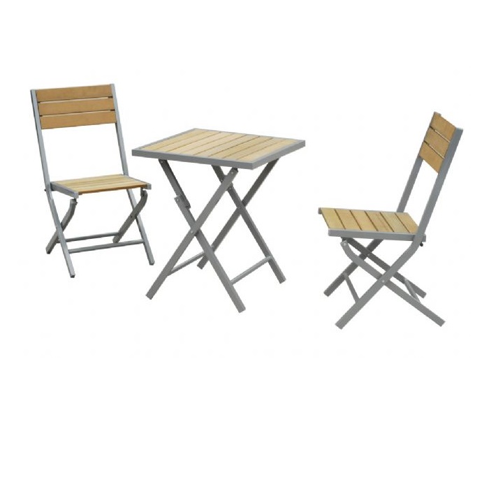 Teak wood coffe set with foldable chair from MMCIS CHINA